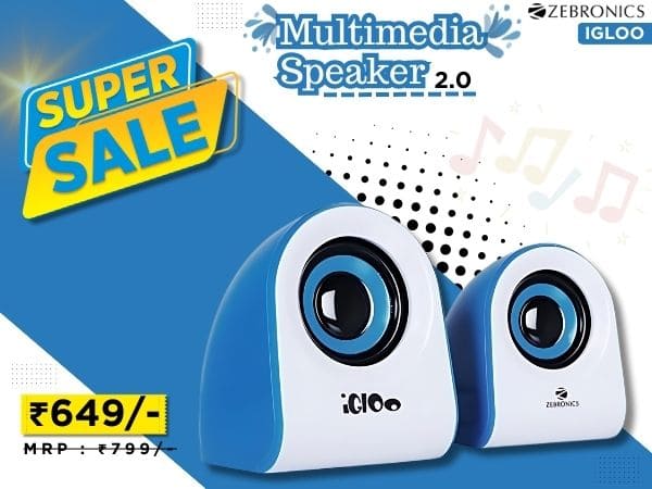 The Zebronics Igloo Multimedia 2.0 Speaker 